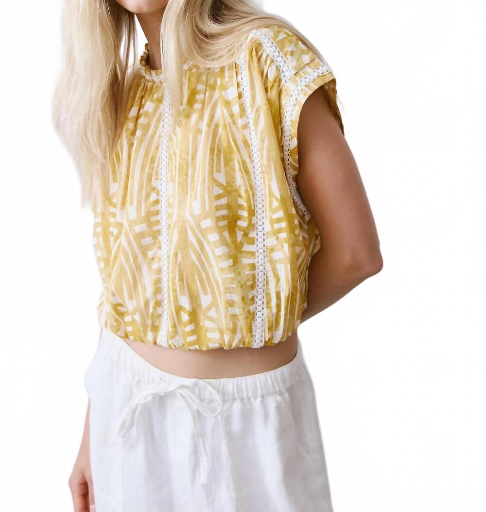 NEW MELISSA NEPTON balsam top in aztec yellow